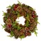 Northlight; Northlight Real Touch™️Glittered Pine and Pinecone Small Artificial Christmas Wreath - 13" - Unlit; Category:Decorated Wreaths; Image:2